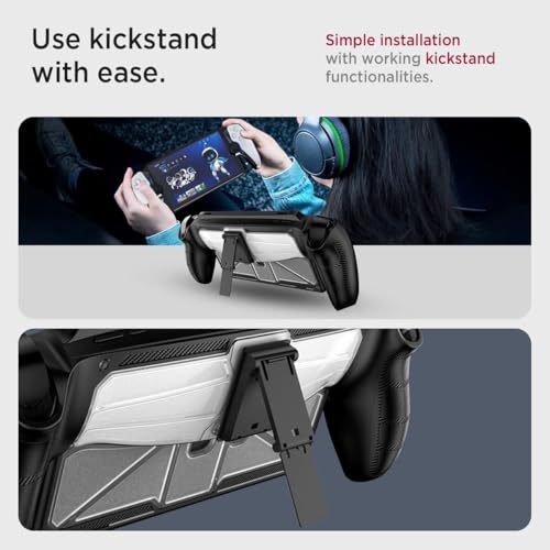 TXWLLIU Sony Protective Case Compatible with PlayStation Portal, Shock-Absorbing Silicone Case for PS5 Controller, Transparent & Black