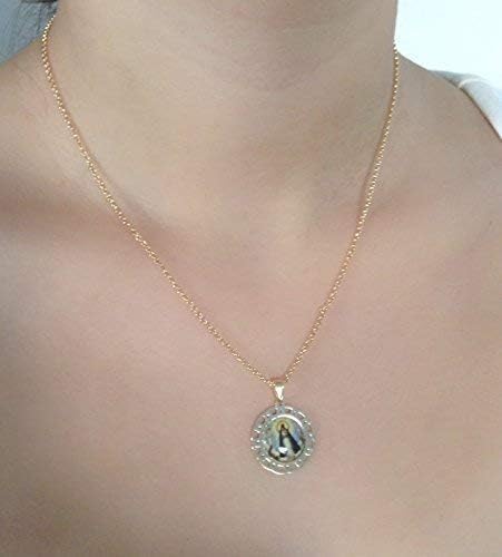 SIFRIMANIA Catholic Gold Plated Religious Medal Spiral Chain for Kids and Women - Image 5