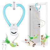 CATPICK Interactive Cat Toys for Indoor Cats Automatic Electric Flying Bird Feather Mouse Toy - Best Kitten & Adult Cat Enrichment Mouse cat Toy Hanging Electric Kitty Toys for Bored Cats