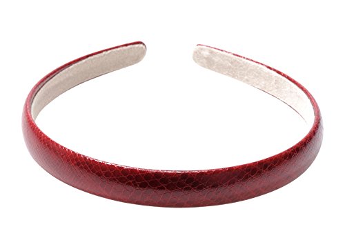 Anna Belen"Brooklyn" Imitation Leather Headband O/S Red Python