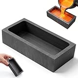 ZHIYUQL® Graphit Barrenform, Gussformen FüR Metall, 10 x 5 x 2.5CM Schmelztiegel Graphittiegel Für Gold, Silber & Kupfer luminium, Professionelle Gussform, Labor Metallguss Schmelzgussform Für Metall