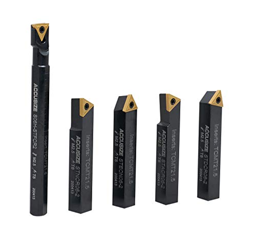 Juego de herramientas de giro indexables Accusize 3/8 para tornos 5