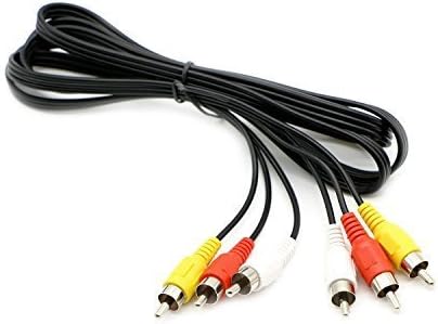 Pasow 3 RCA Cable Audio Video Composite Male to Male DVD Cable (6 Feet)