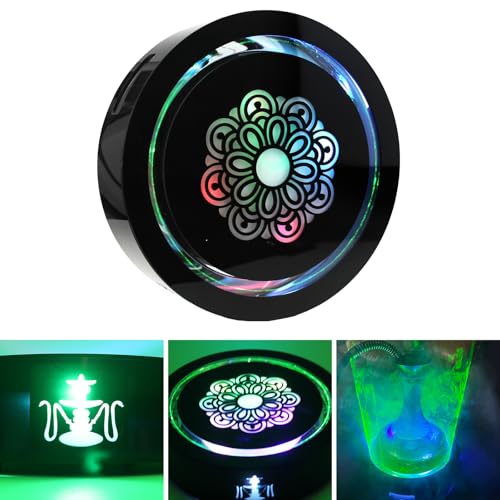 Narguilé laser d'exception avec plateau Force Field et base LED rechargeable
