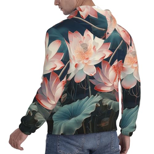 Men's Fleece Pullover Hoodie Long Sleeve Hooded Dragonfly Sweatshirt Casual Shirts With Pockets Small Black4