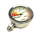 Scuba Diving Submersible Pressure Gauge (SPG) 0-5000 PSI - 2.5' Diameter - Luminescent Glow-in-The-Dark
