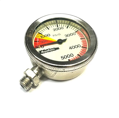 Scuba Diving Submersible Pressure Gauge (SPG) 0-5000 PSI - 2.5