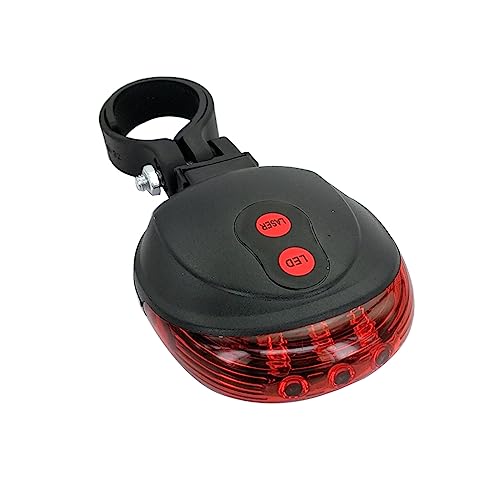 Bike 2 Laser 5 LED Lamp Light Rear Flashing Cycling Bicycle Tail Safety Warning