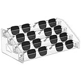 IWTTWY Aufbewahrungsbox für Brillen, 4 Schichten Acryl Klarheit Brillenablage, Brillenbox Brillenaufbewahrung Schmuckkasten für Sonnenbrillen, Lesebrillen, Schmuck, Uhren, Kosmetik
