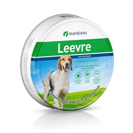 Coleira Anti Pulga Ouro Fino Leevre - Verde 63 cm