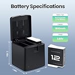 Topwowe-2-Packs-Batteries-1800mAh-for-GoPro-Hero-12-Black-with-3-Channel-Battery-Charging-Station-Compatible-with-GoPro-Hero-12-GoPro-Hero-11-GoPro-Hero-10-GoPro-Hero-9-Black-Camera