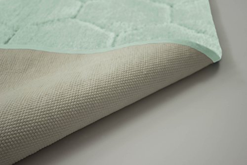 Jean Pierre Pearl Plush Drona 17 X 24 In. Bath Mat, Sea Foam #TOP3
