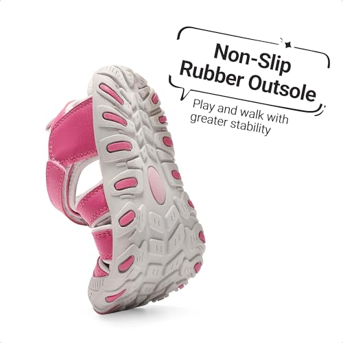 Image of DREAM PAIRS Boys Girls Closed-Toe Outdoor Summer Water Sport Sandals for Toddler /Little /Big Kid
