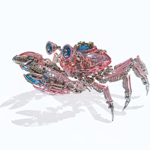 A transparent mechanical crab with actual moving legs and claws — it's part desk sculpture, part engineering puzzle, and 100% conversation starter.