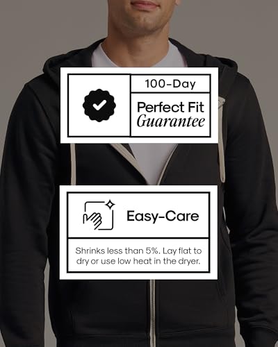 True Classic Novelty Hoodies for Men, Zip Up Hoodie, Dark Heather Gray 2XL - image 7