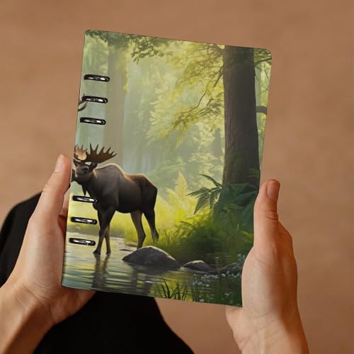Journal en cuir rechargeable A5 motif cerf orignal idée cadeau de luxe - 7