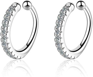 18K Gold Plated 925 Sterling Sliver Adjustable Fake Ear Cuff Earrings No Piercing Earcuff Earrings Clip on Ear Cuffs for Non Pierced Ear
