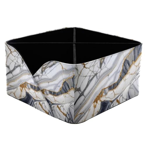 Boîte de rangement rectangulaire compartimentée marbre maquillage bureau