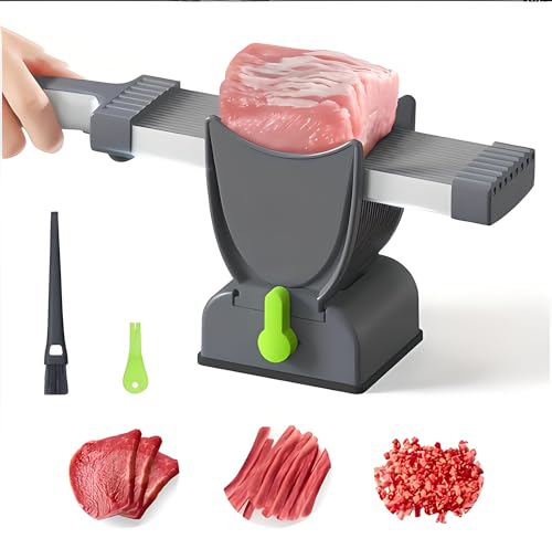 Tasmegol Once for All Meat Slicer Machine for Home Manual Fresh Thin Meat Jerky Cutter Kitchen Clever Knife Set