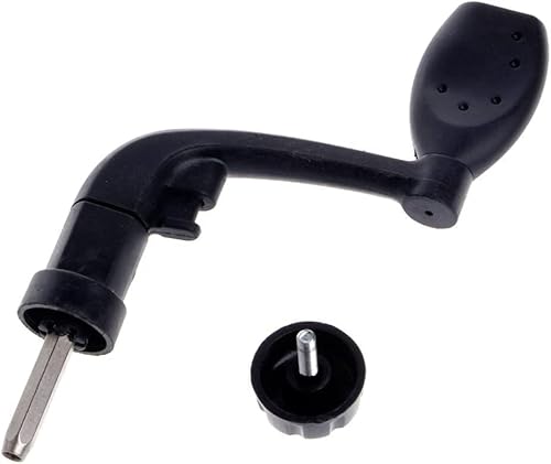 2 Stück Black Universal Kunststoff Power Handle Angeln Rollen Crank Rock Arm Spinning Wheel Grasp Wirbel Takelendstück und Zubehör
