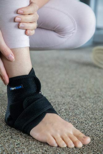 Riptgear Ankle Brace Support For Men And Women - Compression Support For Sprained Ankle - Open Heel Foot Adjustable Straps For Recovery - Achilles Tendon Support Stabilizing Bandage (Small) #TOP4