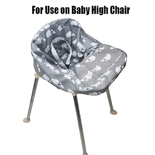 Portable Shopping Cart Cover | High Chair and Grocery Cart Covers for Babies, Kids, Infants & Toddlers ✮ Includes Free Carry Bag ✮ (Simple White Elephant) - Thumbnail 5