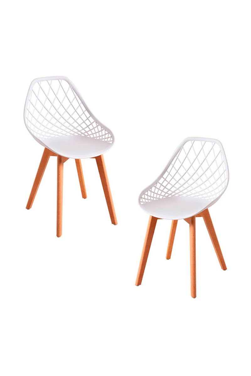 Regalos Miguel - Packs Sillas Comedor - Pack 2 Sillas Deli - Blanco