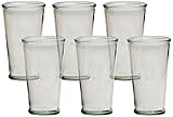 Circleware Rooster Ranch Drinking Glasses, Set of 6, 16 oz., Clear