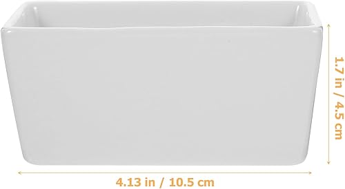 Miniatura 2 de 2 unidades de cerámica para bolsas de té, dispensador de paquetes de azúcar, 4.1 pulgadas de largo x 2.4 pulgadas de ancho x 1.7 pulgadas de alto