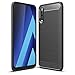 NALIA Design Cover compatibile con Samsung Galaxy A70 Custodia, Aspetto Carbonio Sottile Copertura Silicone con Texture Fibra di Carbonio, Morbido Gomma Case Antiurto Guscio Shock Absorption - Nero