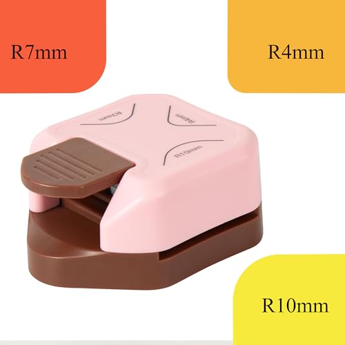 Image of QIQQIKIN Corner Rounder Punch Pink,Paper Punches for Crafting,Cardstock,Edge Cutter,Scrapbook,Card Making Supplies,Journaling Accessories, Photos Cards Scrapbooking