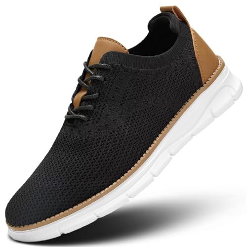 Image of Men's Mesh Sneakers Oxfords Lace-Up Lightweight Casual Walking Shoes Driving Shoes