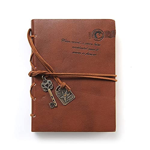 Cahiers Vintage Style Key Decor Faux Leather Cover Blank Diary Journal Agenda Notebook Fournitures de bureau Cover