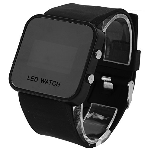 Merssavo Espejo LED Digital Reloj Fashion Square Pulsera Hombre
