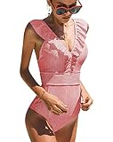 ⛱️⛱️DISEÑO: El diseño sin respaldo de espalda baja muestra la curva de la espalda.El diseño de rayas te hace ver más delgado visualmente. El traje de baño elástico de una pieza puede mostrar completamente tus piernas largas.