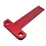  SMILEQ T-160 Cave Ruler Präzisions-Holzbearbeitungswerkzeug, das metrisches Messlineal positioniert 3D-Gehrungswinkel Messen quadratischer Größe Messwerkzeug (Rot)