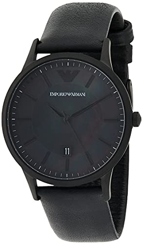Emporio Armani Homme Analogique Quartz Montre avec Bracelet en Cuir AR11276