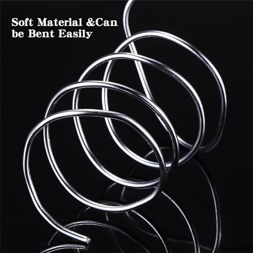 Image of TecUnite 1 Roll Aluminum Craft Wire for Sculpting Armature Bendable Craft Wire for DIY Jewelry Making (100 M X 3 mm,Silver)
