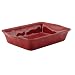 Rachael Ray Cucina Stoneware 9-Inch x 13-Inch Rectangular Baker, Cranberry Red