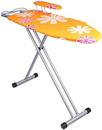 Fold Ironing Board, Laundry Floor-Standing Large Ironing Shelf Household Adjustable Anti-scalding Iron Rack Ironing Board, 1173385CM (Color : Orange) (Orange)