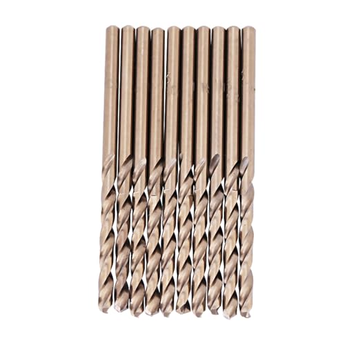 Oumefar Hochwertige 10 teilige HSS CO/M35 Kobaltbohrer zum Bohren auf Edelstahl Präzisions Spiralbohrern(3 . 5mm)