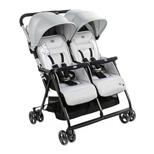 Chicco OHlalà Twin Zwillingskinderwagen Grau/Schwarz