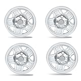Paanlok 2nd & 3rd Gen Toyota Tacoma ABS Wheel Covers | Fits 2005-2015 & 2016-2023 Models | DOT-Certified 6-Spoke Wheel Skins (Set of 4) | Chrome Silver