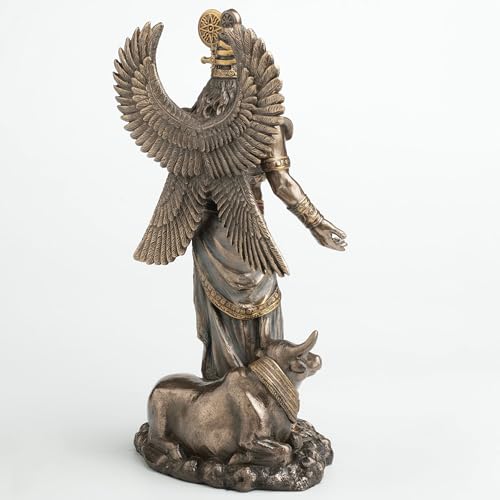 Estatua de Anu Rey Mesopotámico en Resina y Bronce 9.16 pulg miniatura 4