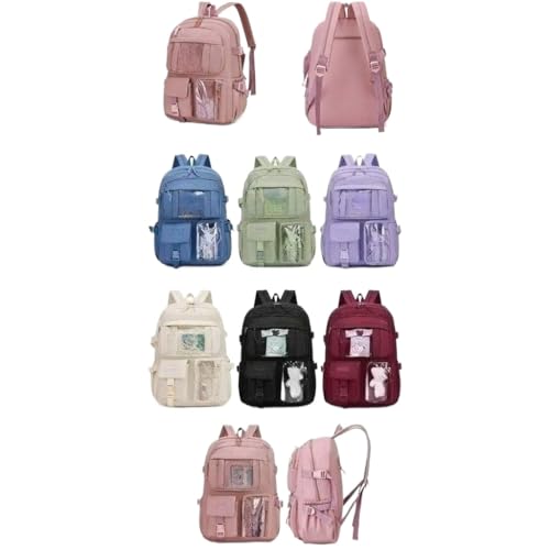 Mochila Feminina Escolar Impermeável Estilo Coreano | Mochila Grande Capacidade para Faculdade(Cores Aleatorias-1282-27)