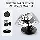 WRQIOO Starlink Mini Halterung Magnet, Starlink Mini Magnethalterung mit Adapter, Magnetische Basis, Verstellbarer Winkel, RV Autodach Magnethalterung(Adapterdurchmesser: 54,5 mm)