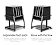 FITUEYES Design Plattenspieler Tisch aus Holz Metall HiFi Rack für Plattenspieler 120 Platten Kompaktanlage Plattenspieler Regal für Wohnzimmer Musikzimmer