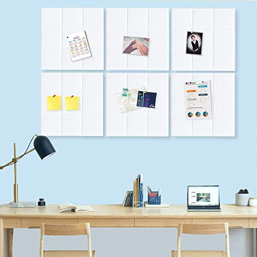 HyFanStr - Tablón de anuncios de fieltro para pared, diseño hexagonal con 20 pines de empuje, tablero de corcho decorativo para oficinas Cover