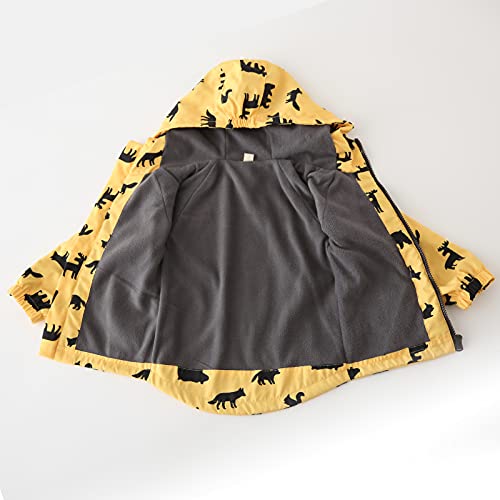 Image of Happy Cherry Kids Boys Girls Fleece Lined Windbreaker Jacket Fashion Prints Hoodie for Fall Winter