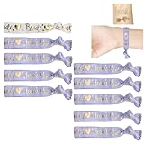 EQLEF 12PCS Bracelet Team Bride Décoration, Bride et Team Bride Bracelet pour Femme Célibataire Parti Bracelet et 12PCS Hen Party Tattoo Mariage Tatouage de Mariée (Violet)